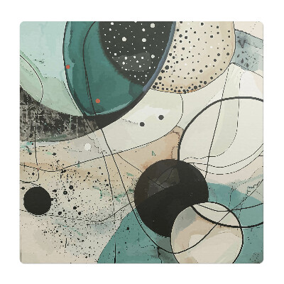 Mata pod krzesło do biura Abstrakcyjne koła