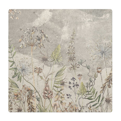 Mata pod fotel ochrona paneli Roślinny wzór vintage