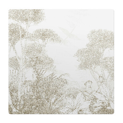 Mata pod fotel ochrona paneli Delikatne drzewa tropikalne