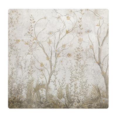 Podkładka pod krzesło obrotowe Delikatne roślinne wzory