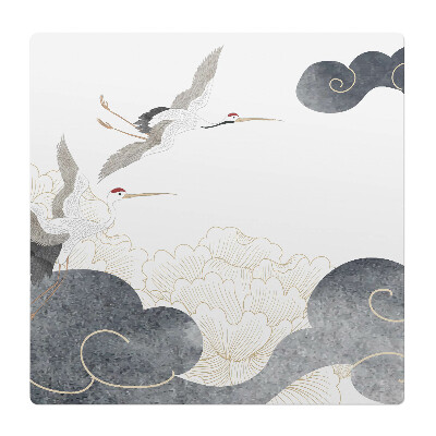 Podkładka pod krzesło obrotowe Żurawie i chmury