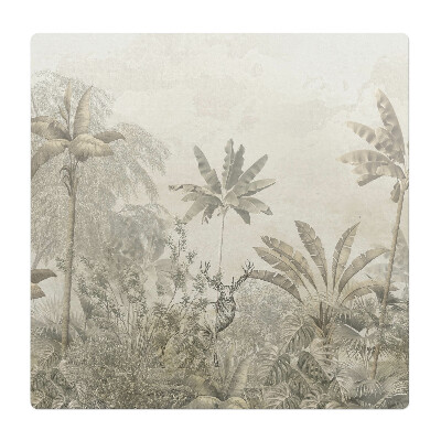 Podkładka pod krzesło obrotowe Tropikalny las z jeleniem