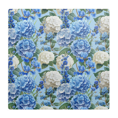 Mata pod fotel biurowy Kwiatowy wzór hortensji