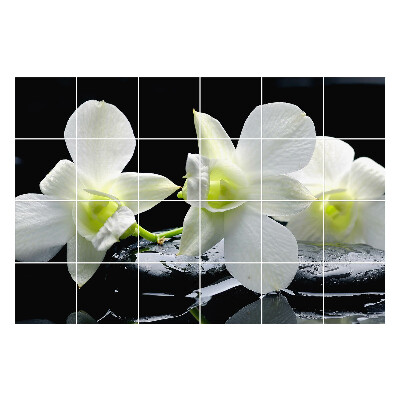 Naklejki na płytki Kwiaty na wodzie