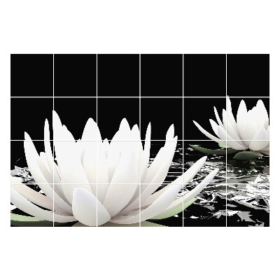 Nalepki na kafelki Kwiaty na wodzie