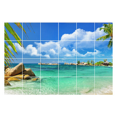 Naklejki na płytki Tropikalny raj nad wodą