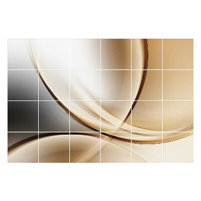 Nalepki na kafelki Abstrakcyjne fale i krzywe