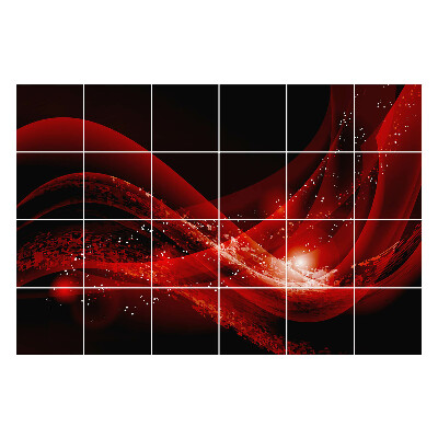 Nalepki na kafelki Dynamiczne fale z blaskiem