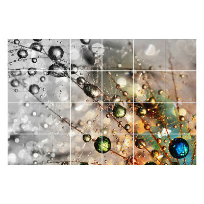 Nalepki na kafelki Krople na delikatnych nitkach