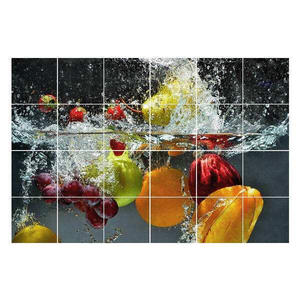 Nalepki na kafelki Owocowa eksplozja w wodzie