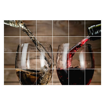 Nalepki na kafelki Nalewanie napojów do kieliszków