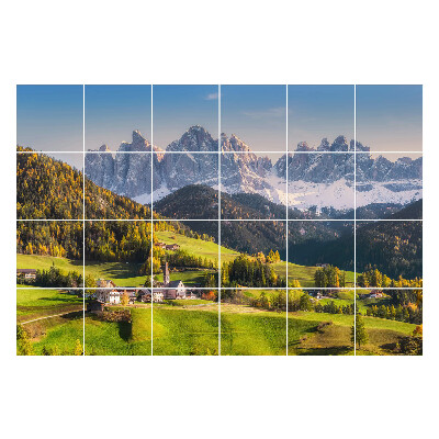 Naklejki na kafelki Malowniczy krajobraz górski