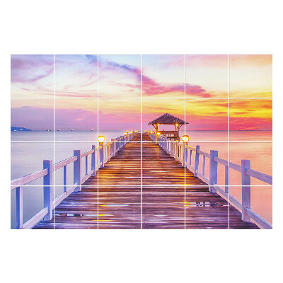 Naklejki na płytki Molo nad spokojną wodą