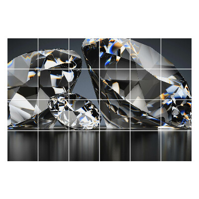 Naklejki na kafelki Klejące się diamenty