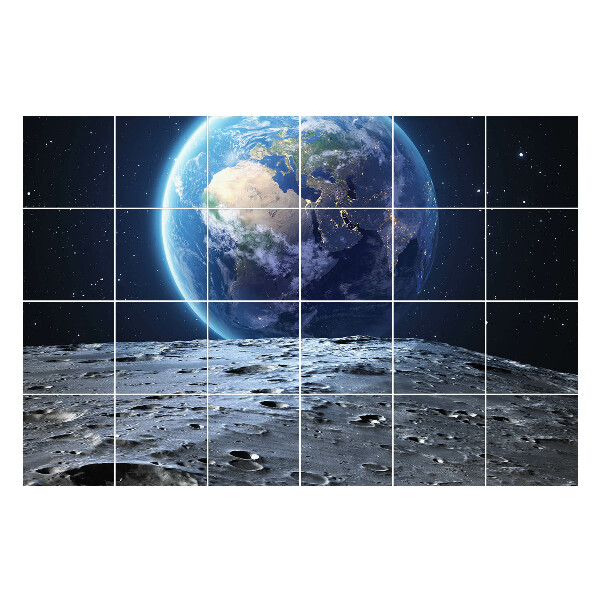 Naklejki na płytki Widok Ziemi z Księżyca