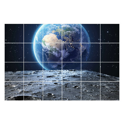 Naklejki na płytki Widok Ziemi z Księżyca