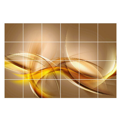 Naklejki na płytki Abstrakcyjne fale w ruchu