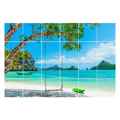 Nalepki na kafelki Huśtawka nad morzem