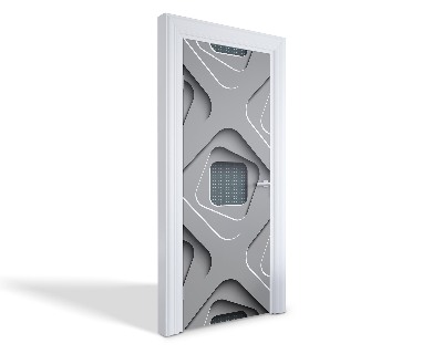 Naklejka na drzwi samoprzylepna Abstrakcyjny wzór geometryczny