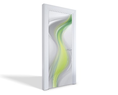 Naklejka na drzwi samoprzylepna Zielona fala