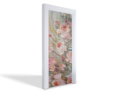 Naklejka na drzwi samoprzylepna Różany bukiet