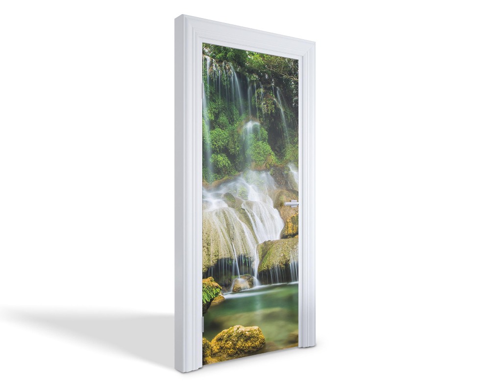 Naklejka na drzwi samoprzylepna Malowniczy wodospad