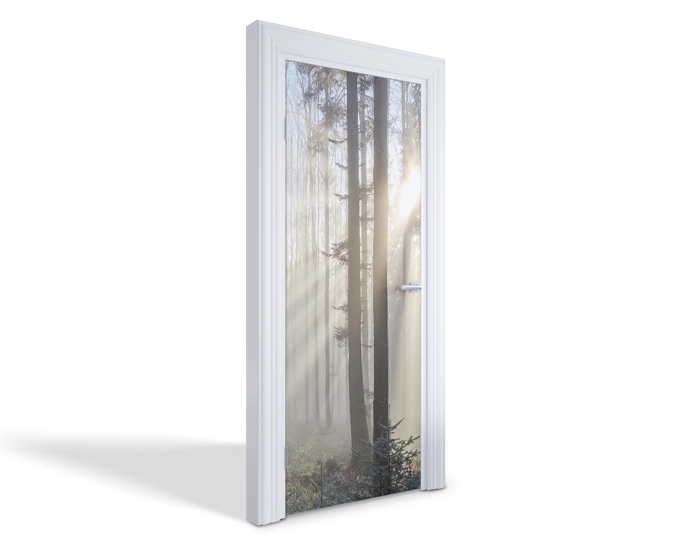 Naklejka na drzwi samoprzylepna Poranne promienie słońca