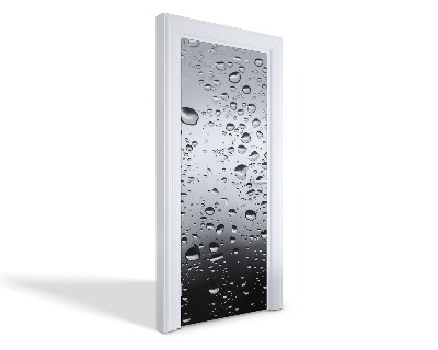 Naklejka na drzwi samoprzylepna Krople deszczu