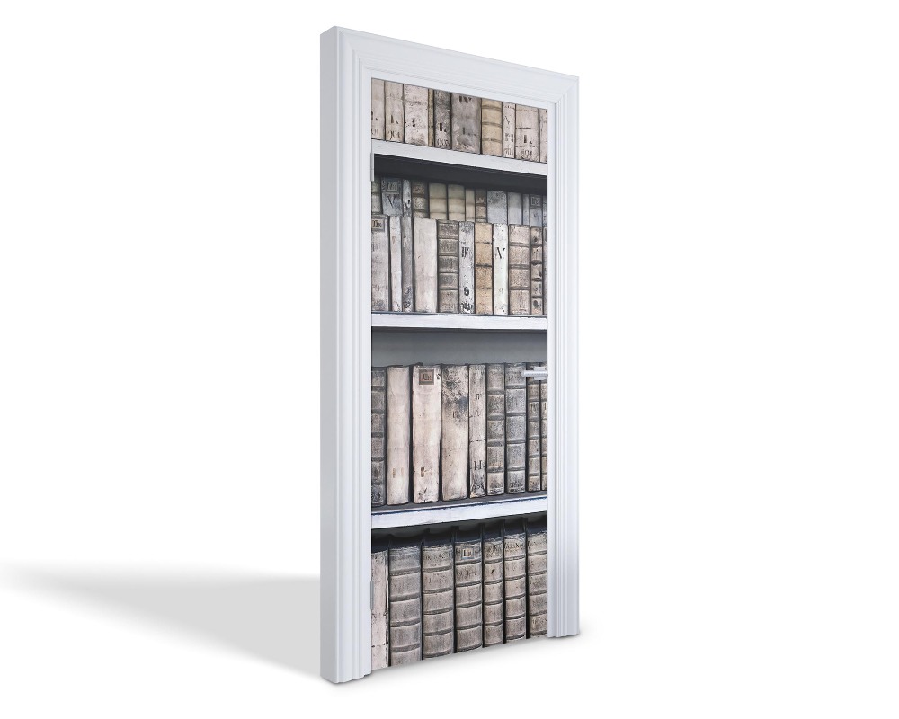Naklejka na drzwi samoprzylepna Stare księgi