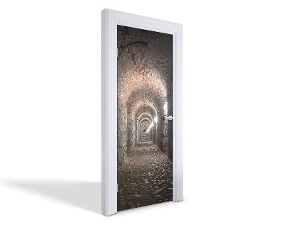 Naklejka na drzwi samoprzylepna Kamienny tunel