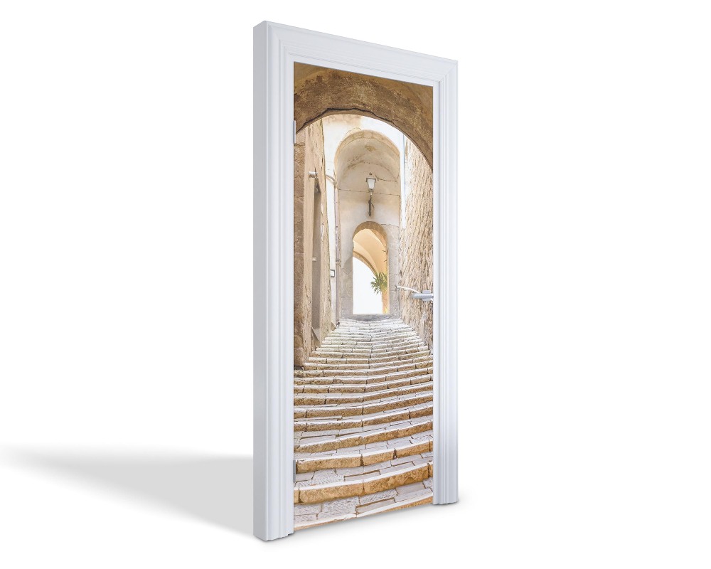 Naklejka na drzwi samoprzylepna Kamienne schody