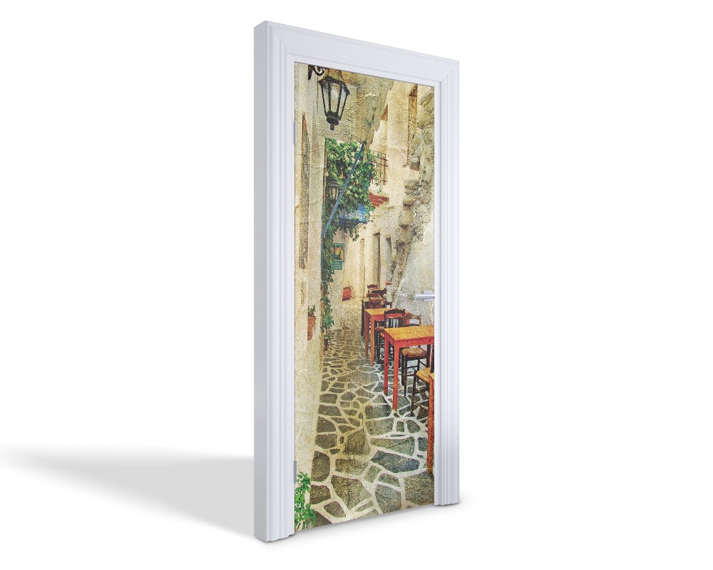 Naklejka na drzwi samoprzylepna Urokliwa uliczka