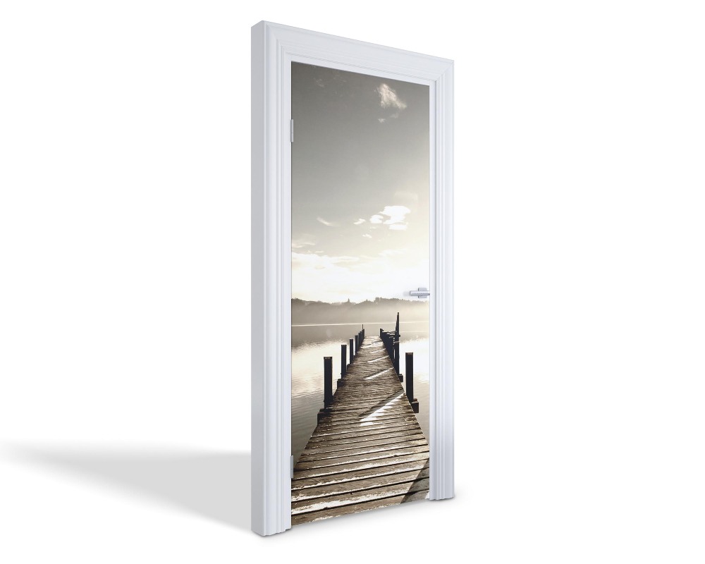 Naklejka na drzwi samoprzylepna Molo o świcie