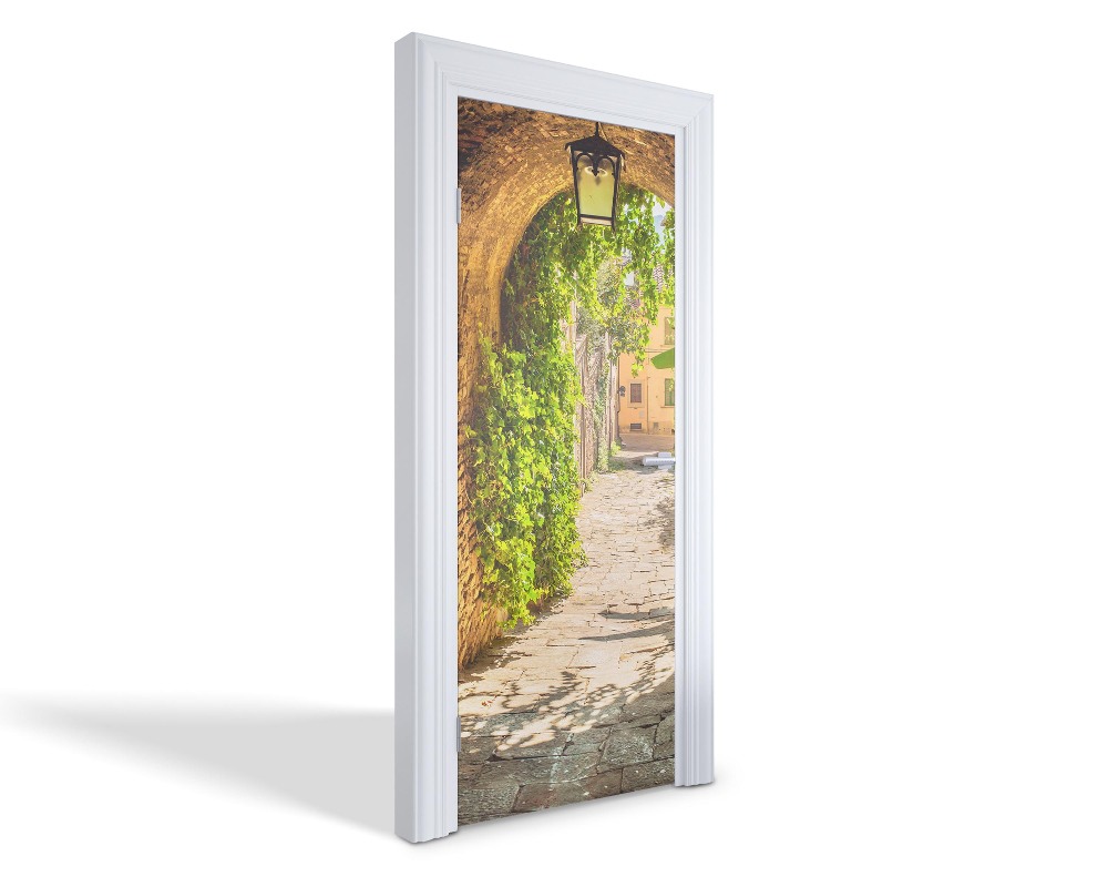 Naklejka na drzwi samoprzylepna Urokliwa uliczka