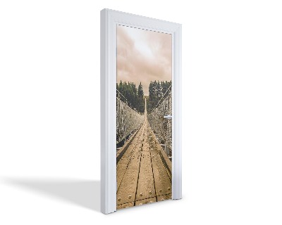 Naklejka na drzwi samoprzylepna Wiszący most