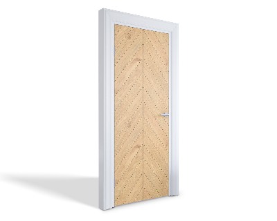 Naklejka na drzwi samoprzylepna Jodełka drewniana