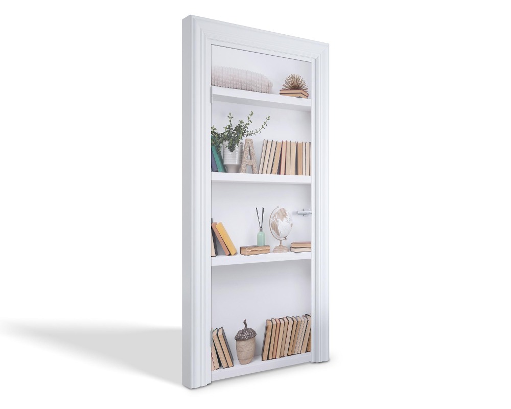 Naklejka na drzwi samoprzylepna Półka z książkami