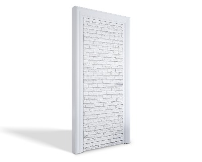 Naklejka na drzwi samoprzylepna Biała ceglana ściana