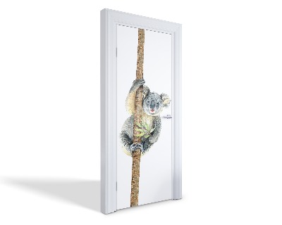 Naklejka na drzwi samoprzylepna Koala na drzewie