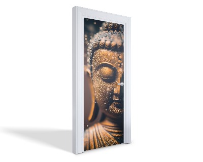 Naklejka na drzwi samoprzylepna Złoty Budda