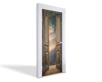 Naklejka na drzwi samoprzylepna Otwarta brama lasu