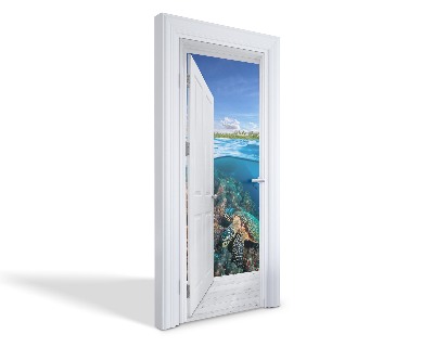 Naklejka na drzwi samoprzylepna Podwodny raj