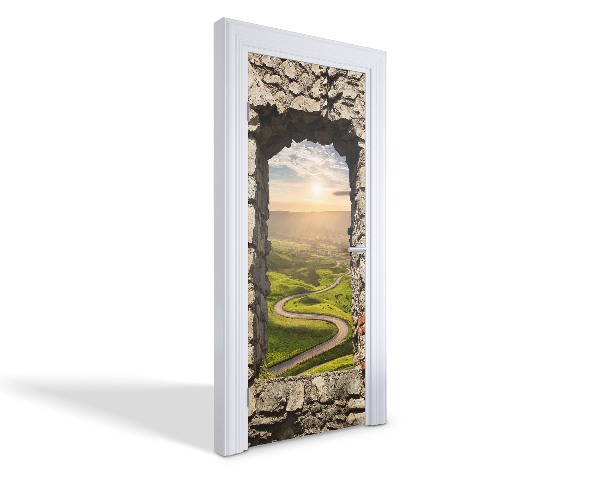 Naklejka na drzwi samoprzylepna Widok z okna