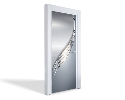 Naklejka na drzwi samoprzylepna Metaliczna fala