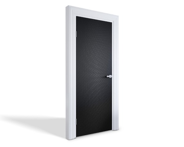 Naklejka na drzwi samoprzylepna Wzór z włókna węglowego