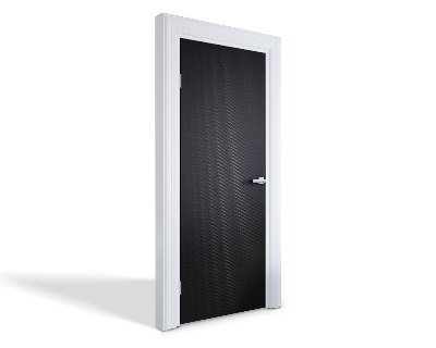 Naklejka na drzwi samoprzylepna Wzór z włókna węglowego