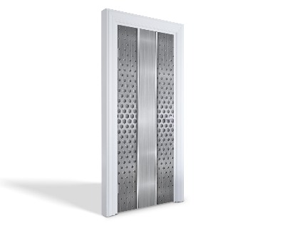 Naklejka na drzwi samoprzylepna Metalowy wzór