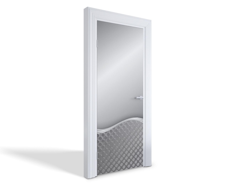 Naklejka na drzwi samoprzylepna Futurystyczny wzór metalowy