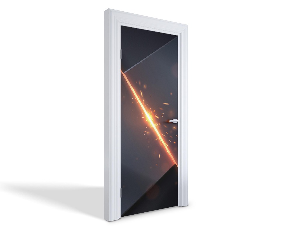 Naklejka na drzwi samoprzylepna Iskrzące przecięcie