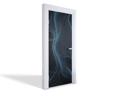 Naklejka na drzwi samoprzylepna Niebieskie linie